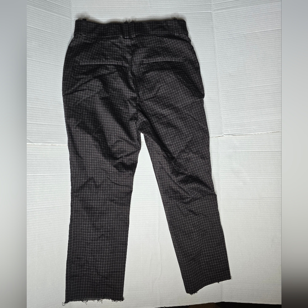 H&M Plaid Cropped Distressed Trousers - Picture 3 of 3
